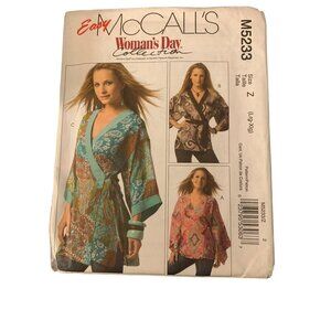 McCalls M5233 Easy Womans Day Shirt Sewing Pattern Size Large X-Large uncut 2006